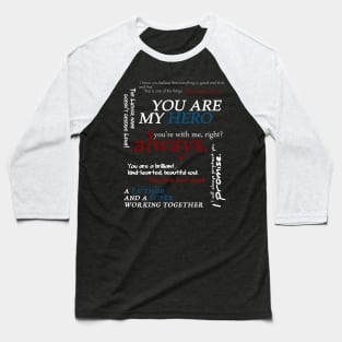 I love you, with other words - white Baseball T-Shirt